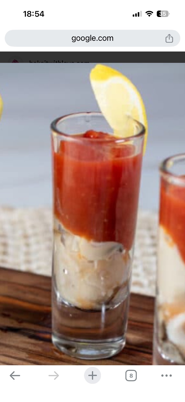 **Test For Illustration Purposes** Oysters shot meal
